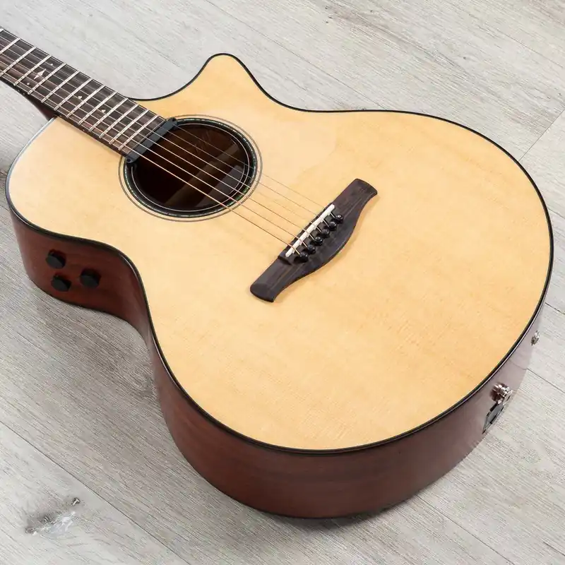 Ibanez AE410 AE Acoustic Electric Guitar, Macassar Ebony Fretboard, Solid Sitka Spruce Top Handmade