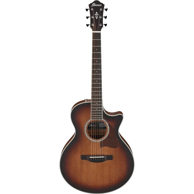 Ibanez AE240JR AE Acoustic Electric Guitar, Ovangkol Fretboard, Mahogany Sunburst Open Pore Trusted Brand