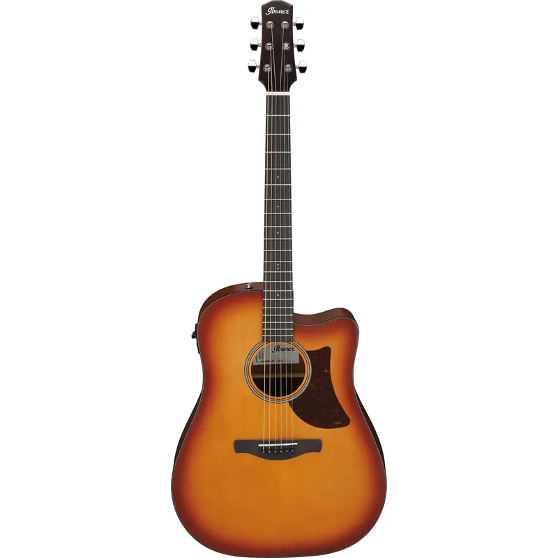Ibanez AAD50CE Advanced Acoustic Guitar, Purpleheart Fretboard, Light Brown Sunburst Exclusive