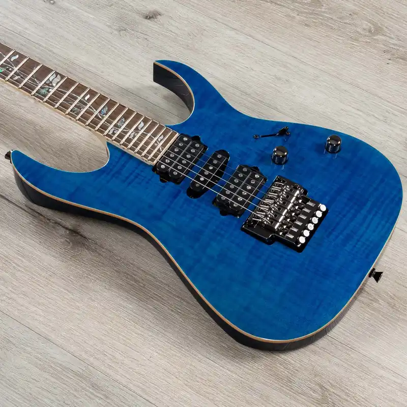 Final Sale Ibanez RG8570 RG j.custom Guitar, Macassar Ebony Fretboard, Royal Blue Sapphire
