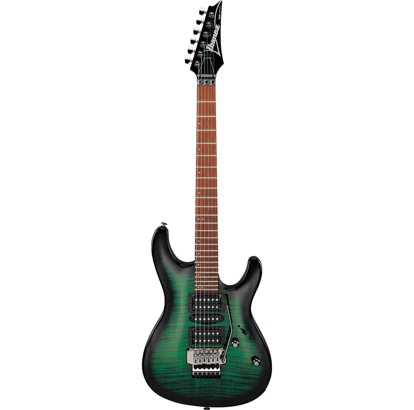Ibanez KIKOSP3 Kiko Loureiro Signature Guitar, Jatoba Fretboard, Transparent Emerald Burst Luxury