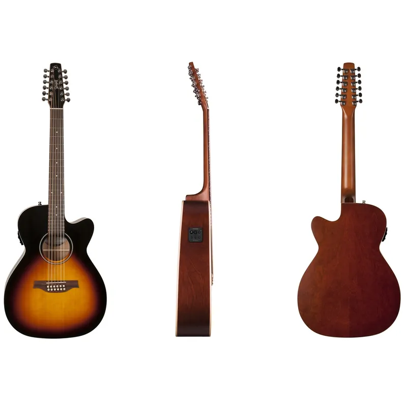 Seagull 051984 S12 CH CW Spruce Sunburst 12-String Acoustic Electric Guitar Modern