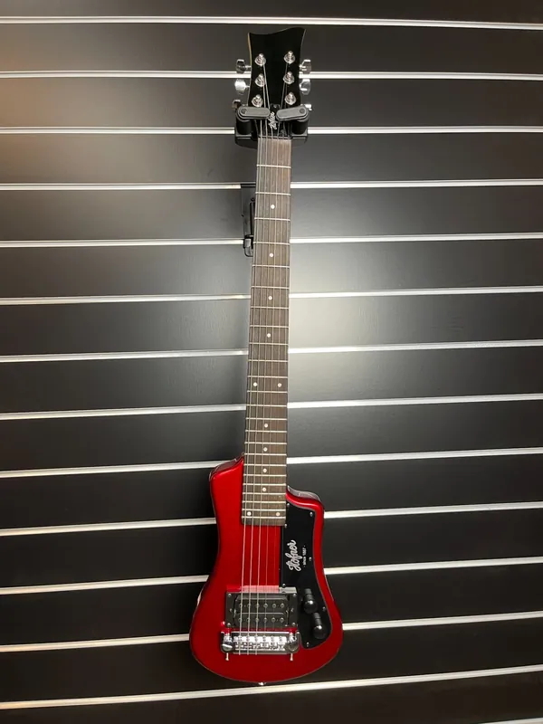 Hofner Shorty Electric Travel Guitar with Gig Bag - Red ( Open Box ) Genuine