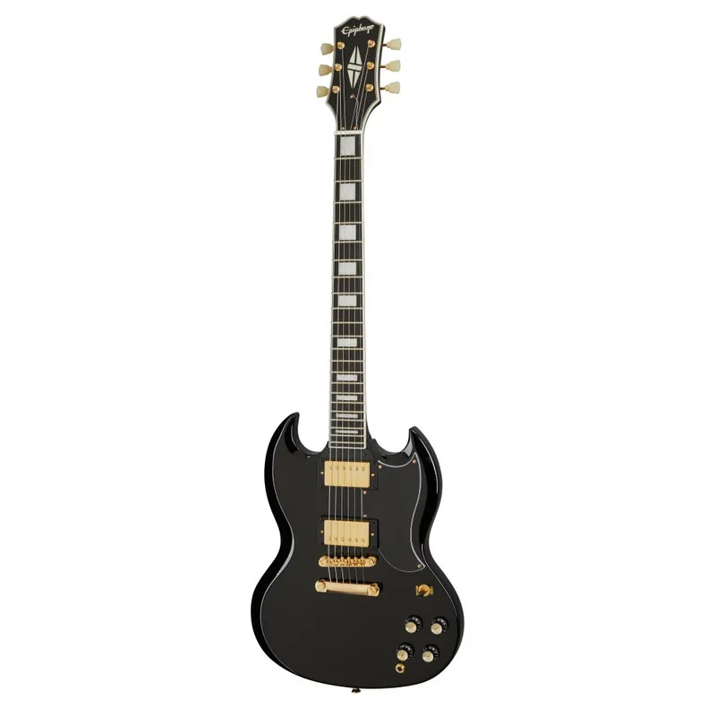 Best Price Epiphone SG Custom Guitar, Ebony Fretboard, Ebony (Black) Finish