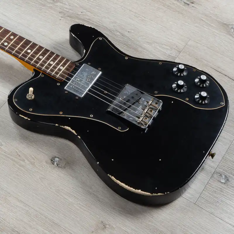 Hot Picks Fender Custom Shop LTD 70s Telecaster Custom Relic Guitar, Rosewood Fingerboard, Black
