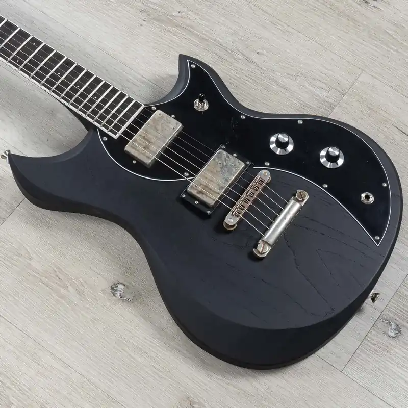 Direct From Factory Dunable Cyclops Guitar, Matte Black, Ebony Fretboard, Slugwolf Pickups