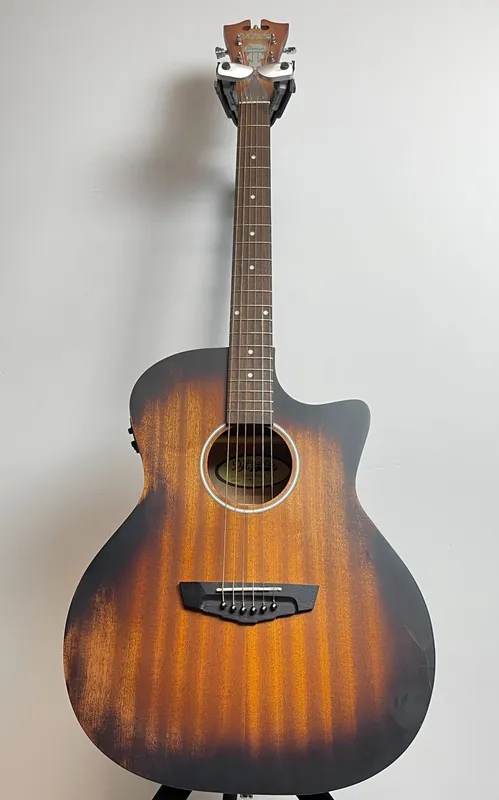 Final Sale D'Angelico DAPLSG200AGDCP Premier Gramercy LS Acoustic Electric Guitar, Aged Mahogany ( Open Box )