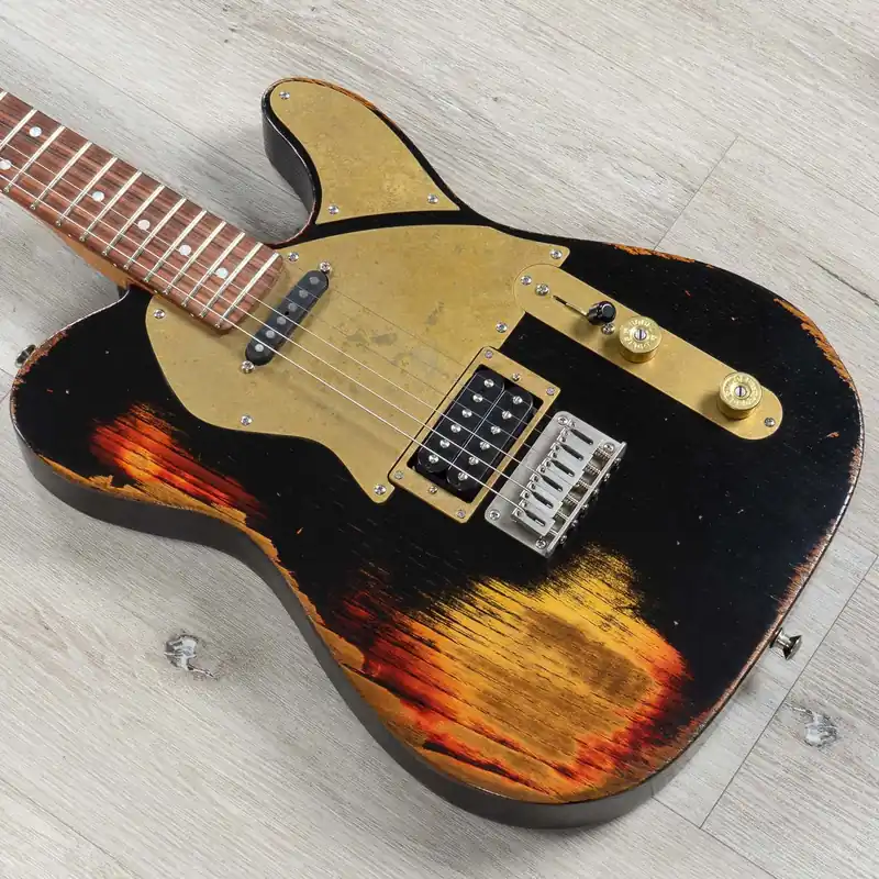 Super Sale Paoletti Nancy Loft Lee Malia Signature Guitar, Roasted Maple Fretboard, Relic Black
