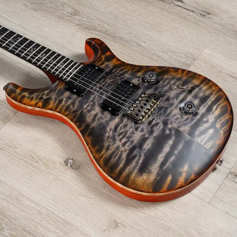 PRS Paul Reed Smith Wood Library Custom 24 Guitar, Satin Burnt Maple Leaf Best Choice
