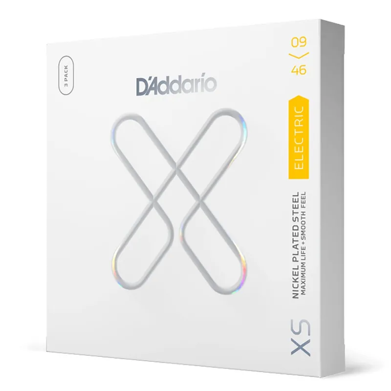 Place Order D'Addario XSE0946-3P 3-Pack Nickel-Plated-Steel Coated Electric Guitar Strings, 9-46