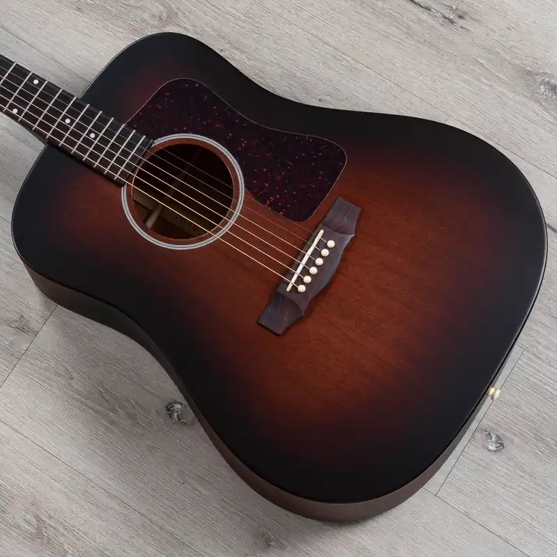 Guild D-20 Dreadnought Acoustic Guitar, Mahogany Top, Vintage Sunburst Shop Now