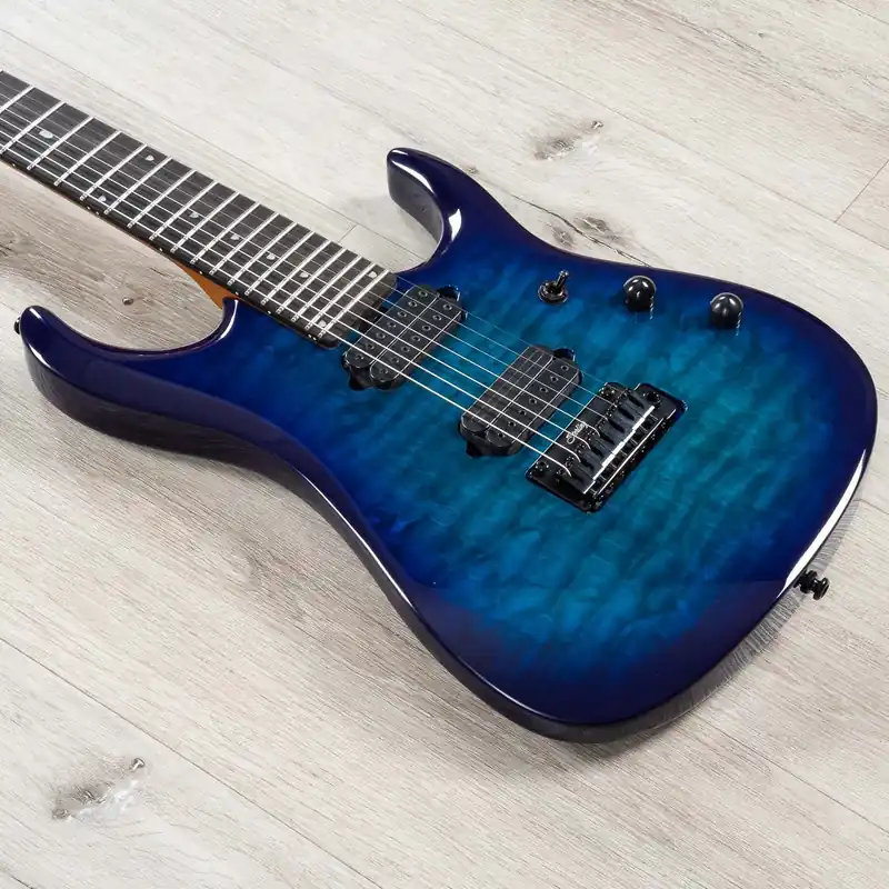 Special Discount Sterling by Music Man John Petrucci JP157 DiMarzio 7-String Guitar, Cerulean Paradise