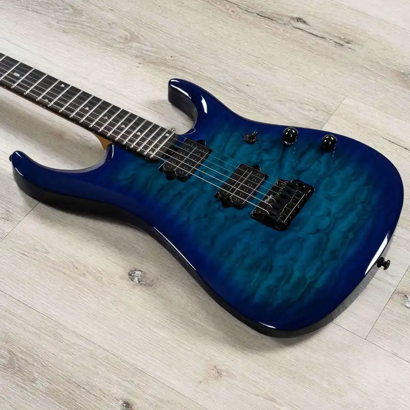 Sterling by Music Man John Petrucci JP150 DiMarzio Guitar, Quilt Top, Cerulean Paradise One Day Deal