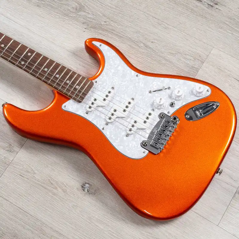 G&L Fullerton Deluxe Comanche Guitar, Caribbean Rosewood Fretboard, Tangerine Metallic Low Price