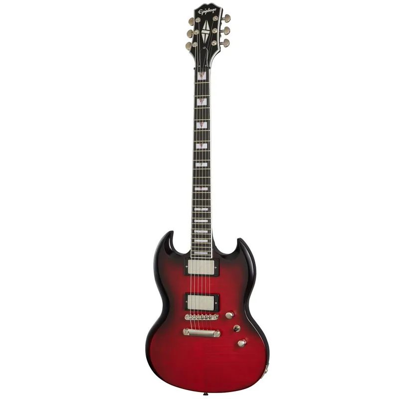 Epiphone SG Prophecy Guitar, Ebony Fretboard, Red Tiger Aged Gloss Direct From Factory