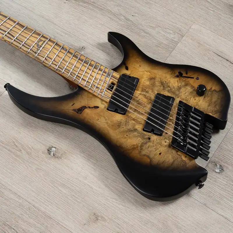 Legator Ghost G7FOD 7-String Multi-Scale Headless Guitar, Palemoon Ebony board, Jupiter Burst Budget