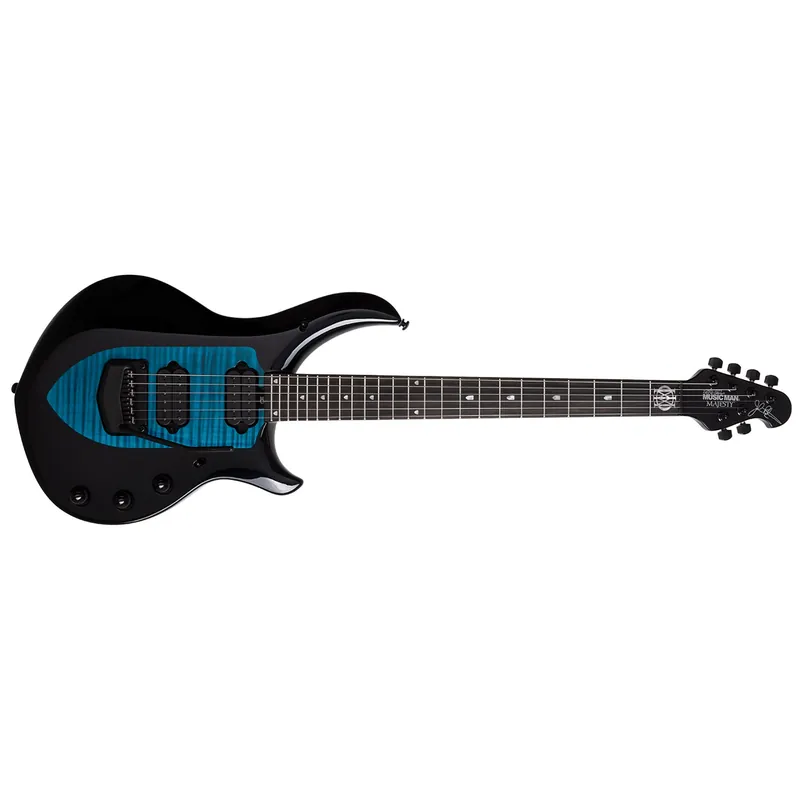 Direct From Factory Ernie Ball Music Man John Petrucci Majesty Guitar, Ebony Fretboard, Okelani Blue