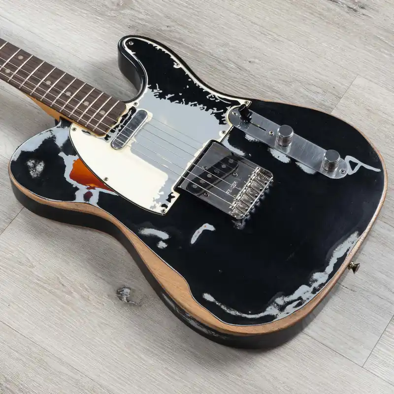 Worldwide Shipping Fender Joe Strummer Telecaster Guitar, Maple Neck w/ Rosewood Fretboard, Black