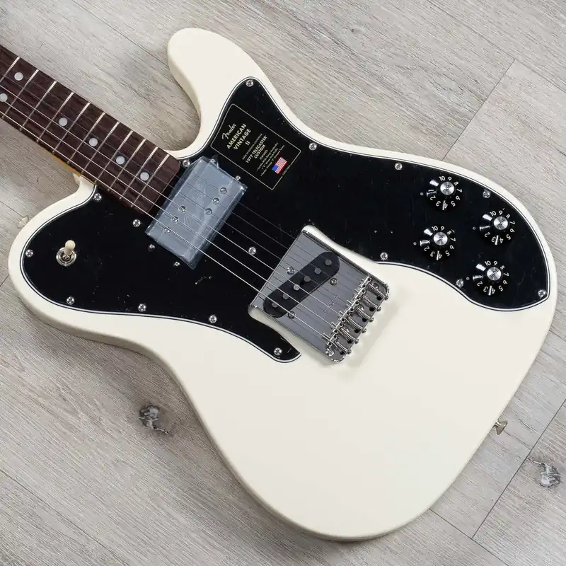 Get Yours Fender American Vintage II 1977 Telecaster Custom Guitar, Rosewood Fretboard, Olympic White