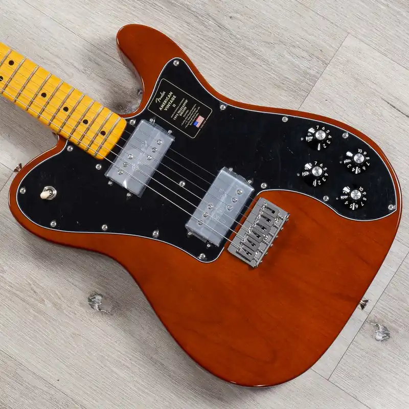 Fender American Vintage II 1975 Telecaster Deluxe Guitar, Maple Fretboard, Mocha Buy Direct