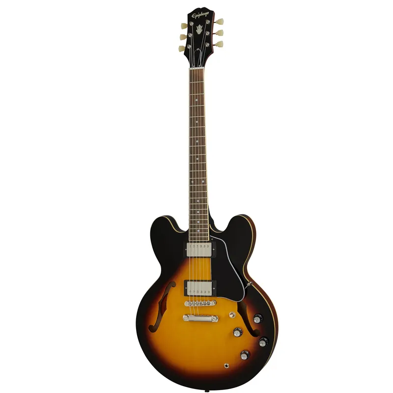 Epiphone ES-335 Semi-Hollow Guitar, Indian Laurel Fretboard, Vintage Sunburst Free Shipping