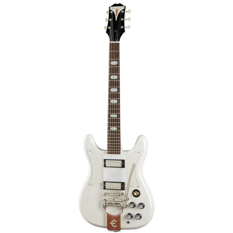 Money Back Guarantee Epiphone Crestwood Custom Guitar, Laurel Fretboard, Tremotone Tailpiece, Polaris White