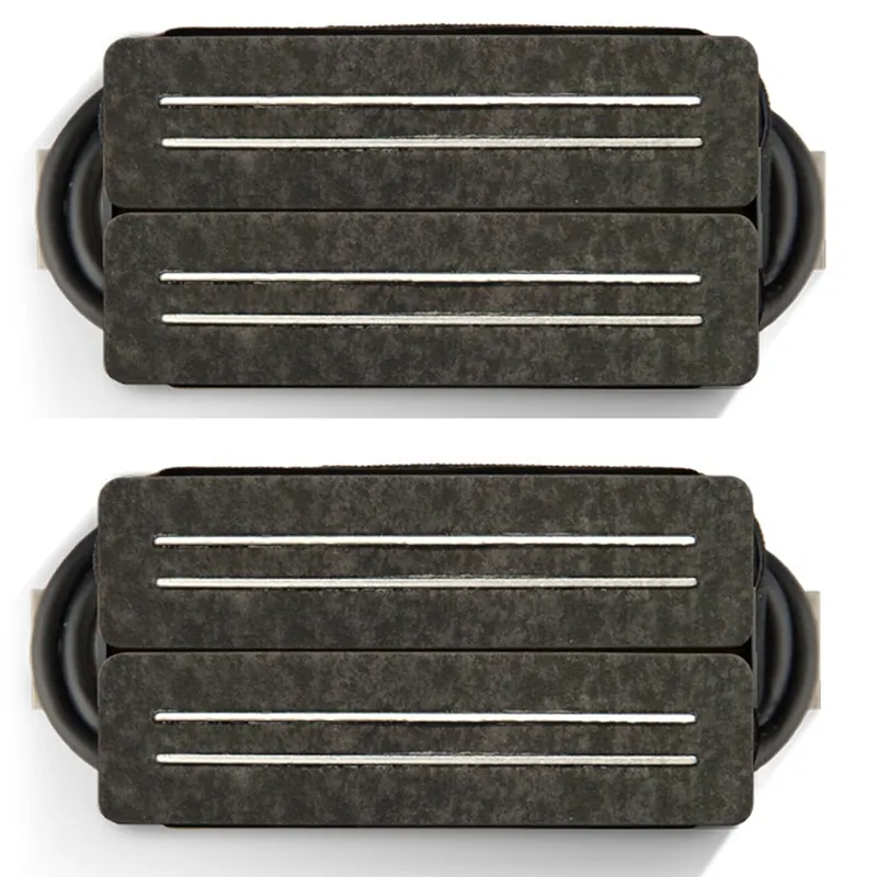 Handmade Bare Knuckle Impulse Humbucker 6-String Guitar Pickup Set, Black Bobbins