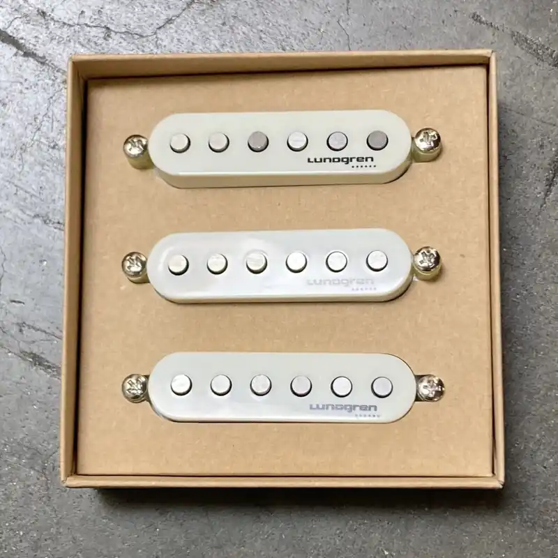 Lundgren Pickups '60's Vintage Strat Set of Three Single-Coil Guitar Pickups, White Original