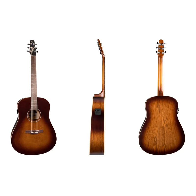 Free Shipping Seagull 051991 S6 Original Presys II Acoustic Electric Guitar, Burnt Umber