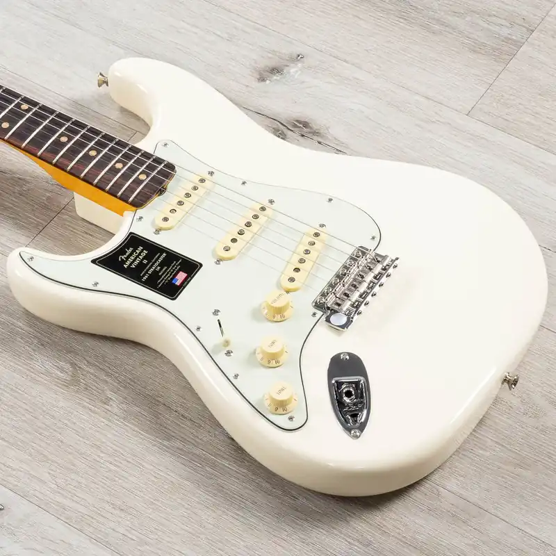 Sale Fender American Vintage II 1961 Stratocaster Left-Hand Guitar, Rosewood Fretboard, Olympic White