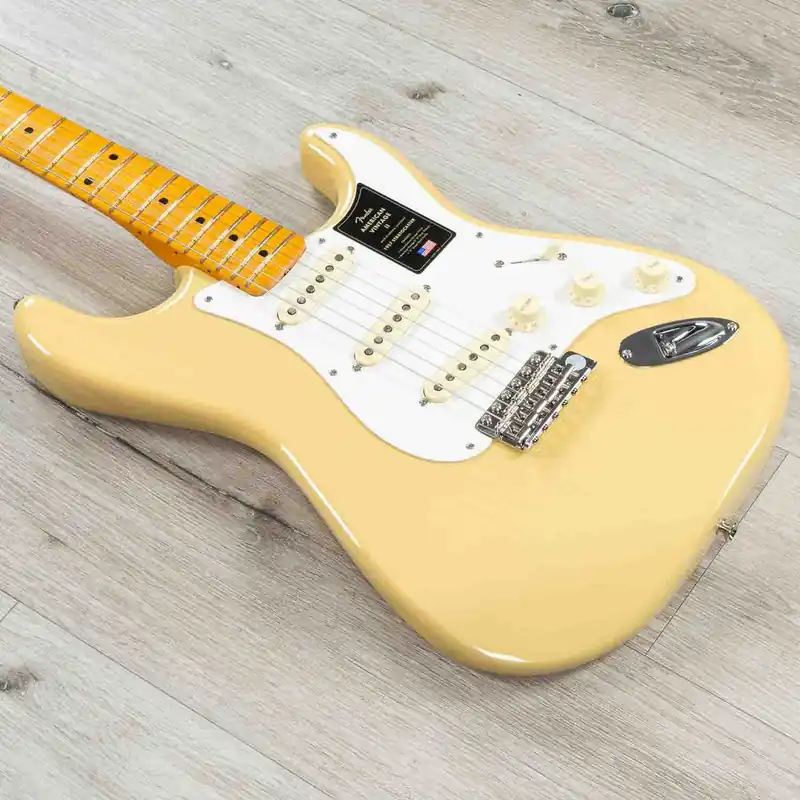 Fender American Vintage II 1957 Stratocaster Guitar, Maple Fretboard, Vintage Blonde Premium