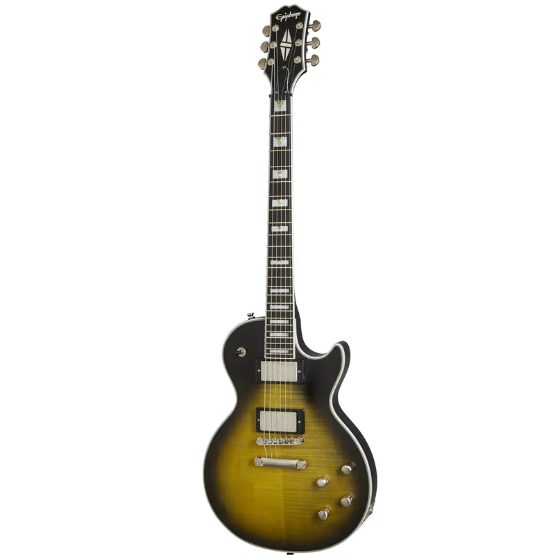 Epiphone EILYLTABNH1 Les Paul Prophecy Guitar, Ebony Fretboard, Olive Tiger Aged Gloss Don’t Miss Out