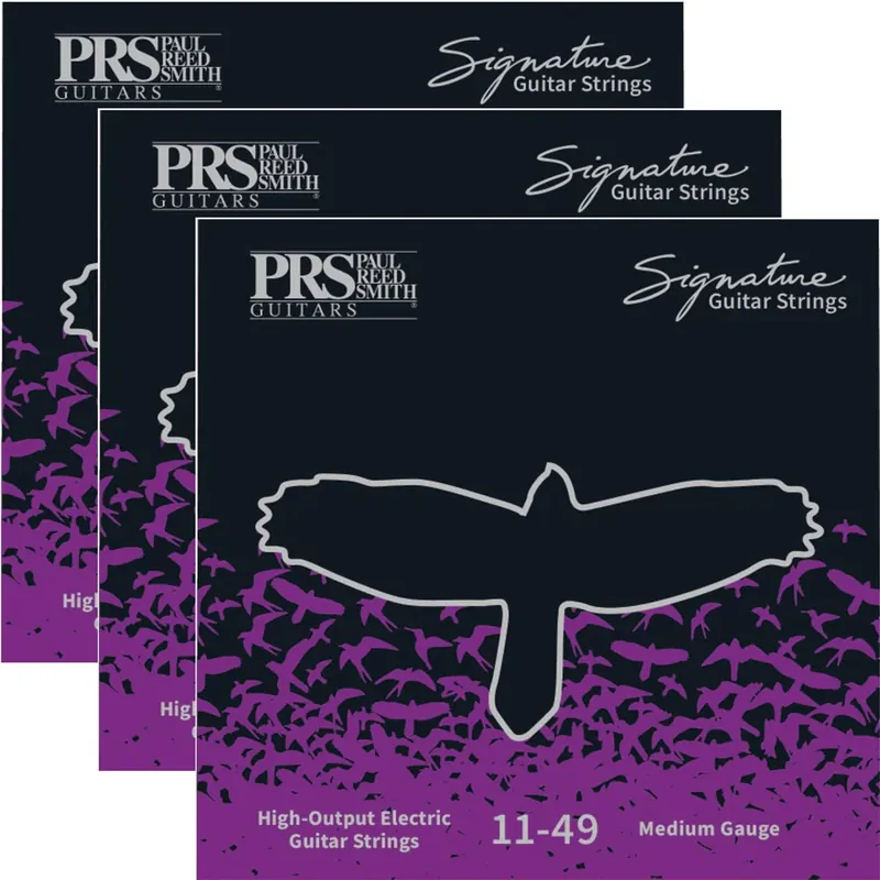 Popular 3-Pack of PRS Paul Reed Smith Signature Medium Electric Guitar Strings, 11-49