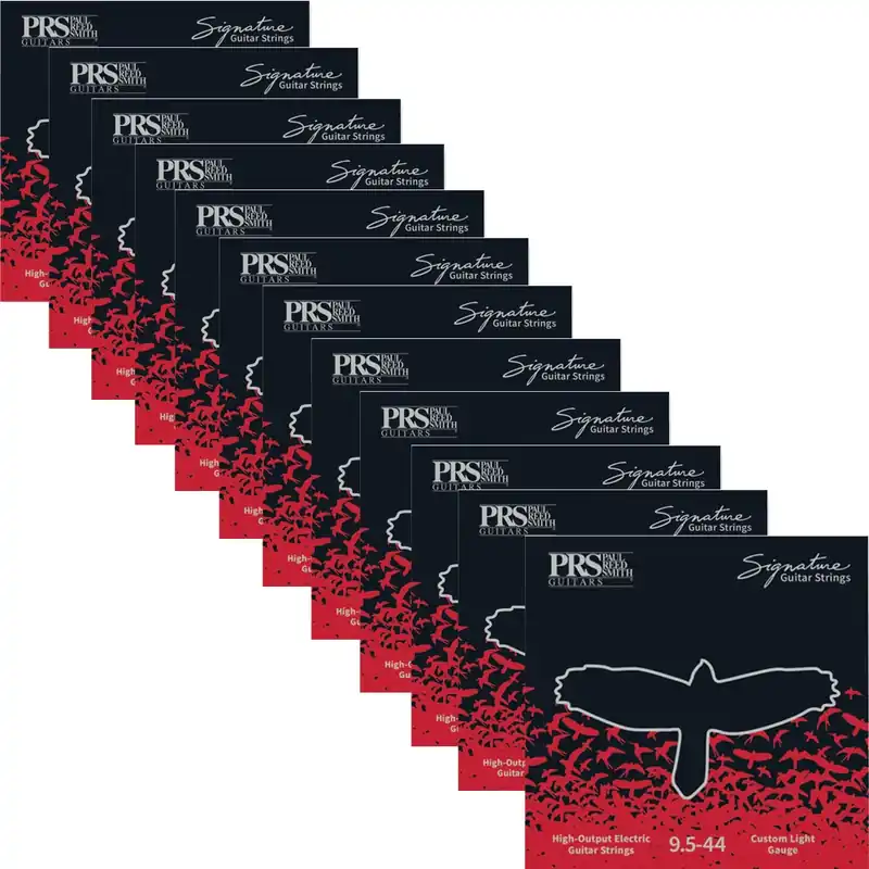 Latest 12-Pack of PRS Paul Reed Smith Signature Custom Light Electric Guitar Strings, 9.5-44