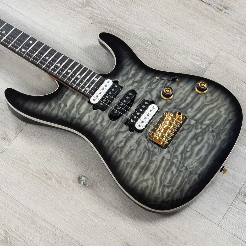 Ibanez AZ47P1QM BIB Premium AZ Guitar, Ebony Fretboard, Black Ice Burst Time-Limited