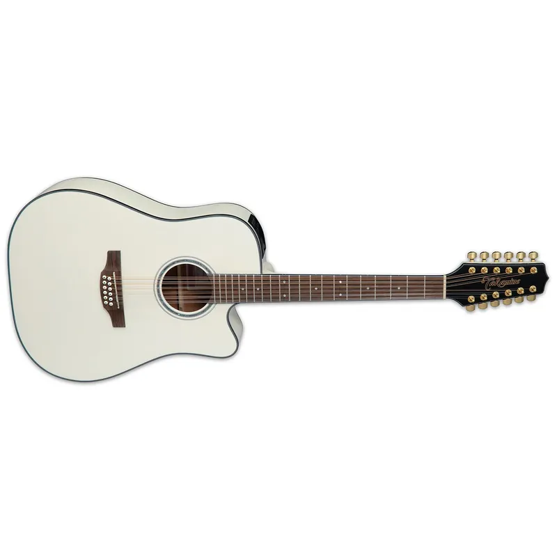 Takamine GD35CE-12 PW 12-String Acoustic Electric Guitar, Solid Spruce Top, Gloss Pearl White Weekend Sale