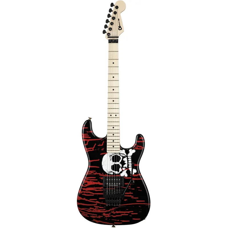 Charvel Warren DeMartini USA Signature San Dimas Guitar, Maple Fretboard, Blood and Skull Limited Time