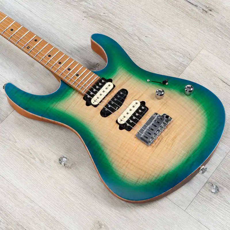 Best Price Suhr Modern HSH Guitar, Roasted Maple Neck and Fretboard, Island Burst