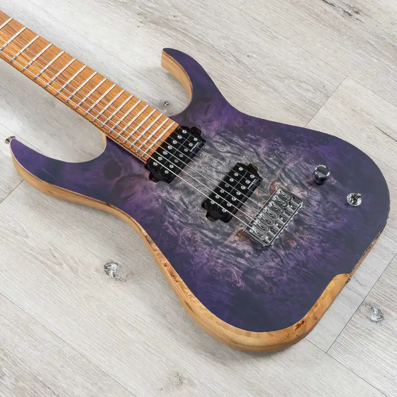 Certified Skervesen Raptor 7 Guitar, 7-String, Pau Ferro Fretboard, Violet Burst