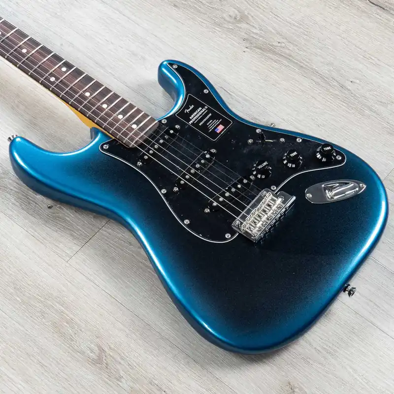 High Quality Fender American Professional II Stratocaster Guitar, Rosewood, Dark Night