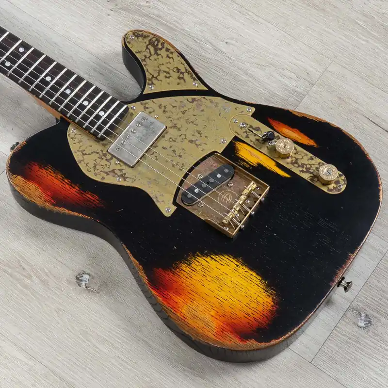 Super Sale Paoletti Nancy Loft HS Guitar, Pau Ferro Fretboard, Relic Black