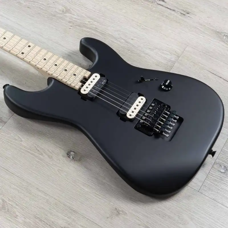 Charvel Jim Root Signature Pro-Mod San Dimas Style 1 HH FR M Guitar Maple Fretboard, Satin Black Luxury