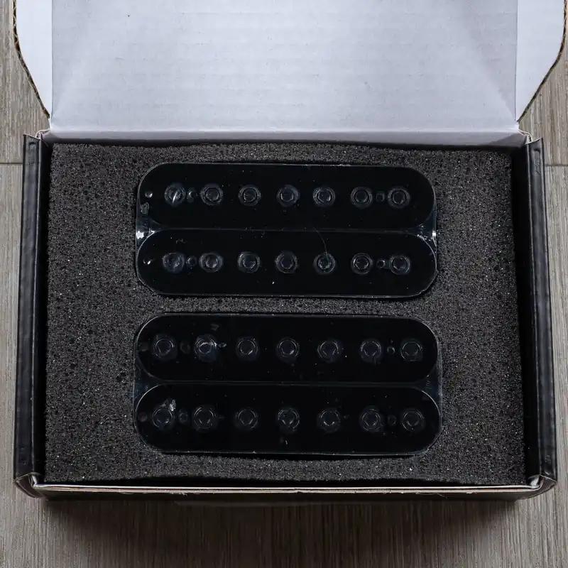 Time-Limited Guitarmory Patrick Sheridan Ferox/Teres 7-String Guitar Pickup Set, Black w/ Black Poles