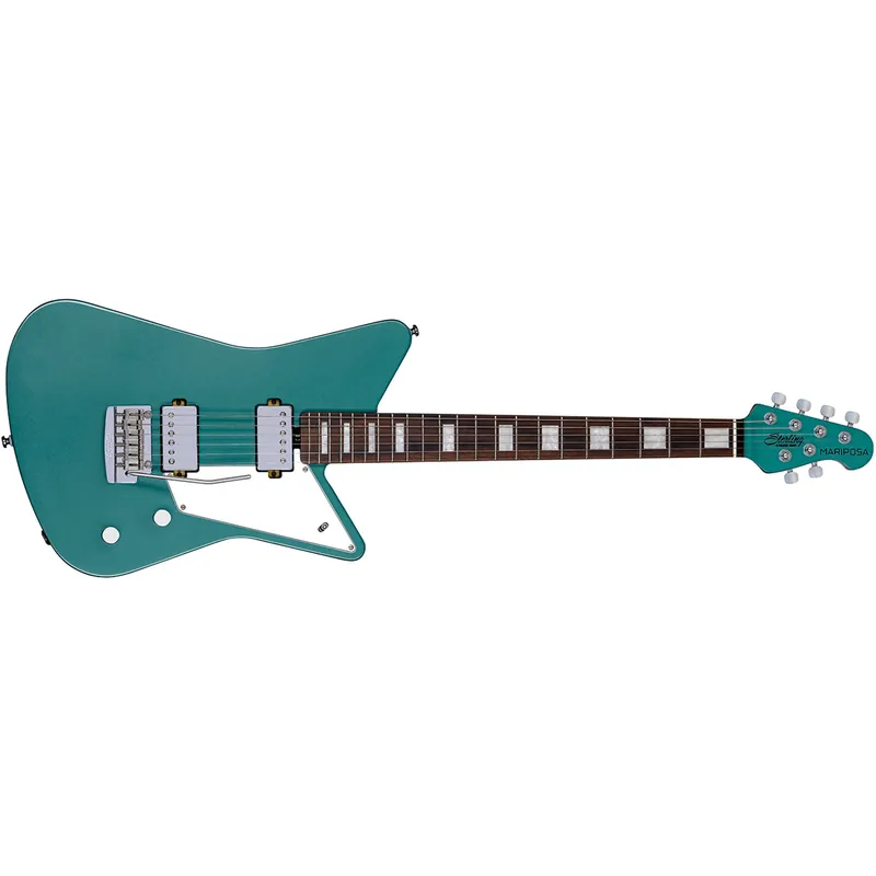 Authentic Sterling by Music Man Mariposa Guitar, Rosewood Fretboard, Dorado Green