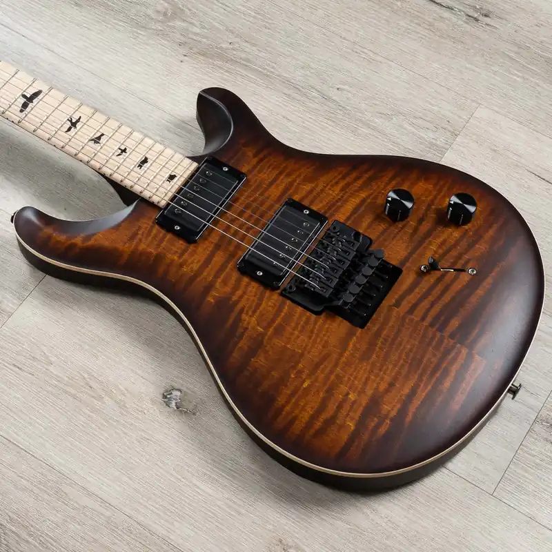 PRS Paul Reed Smith Dustie Waring DW CE 24 Floyd Guitar, Burnt Amber Smokeburst Original