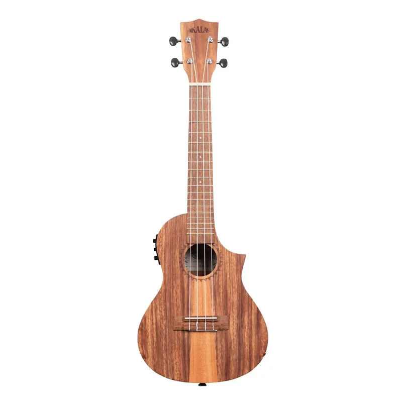 Luxury Kala KA-TK-C-CE Teak Tri-Top Acoustic Electric Concert Uke Ukulele