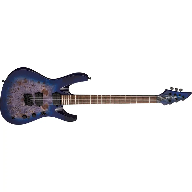 Markdown Jackson Pro Series Signature Chris Broderick Soloist HT6P Guitar, Laurel Fingerboard, Transparent Blue