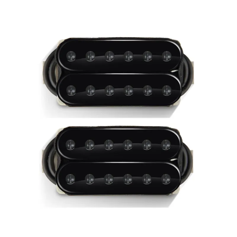 Authentic Bare Knuckle Pickups Rabea Massaad Silo 6-String Guitar Pickup Set, Black w/ Black Screws