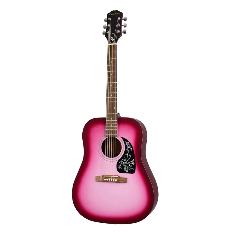 Hot Deal Epiphone Starling Acoustic Guitar, Laurel Fretboard w/ Spruce Top, Hot Pink Pearl