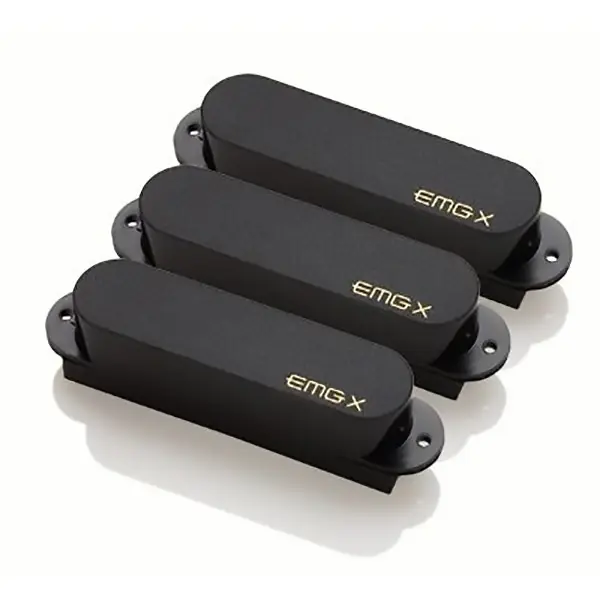 Limited Offer EMG SAX Set Active SSS Single Coil Alnico V Guitar Pickup Set w/ Install Kit, Black